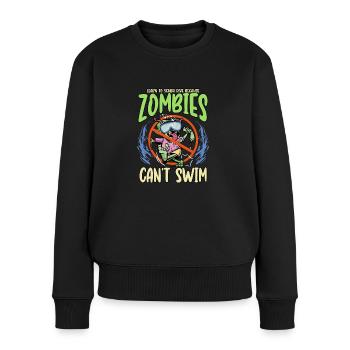Diving Snorkeling Holiday Coral Reef Diver - Women's Premium Organic Jumper - black - Front - Julia (174cm)