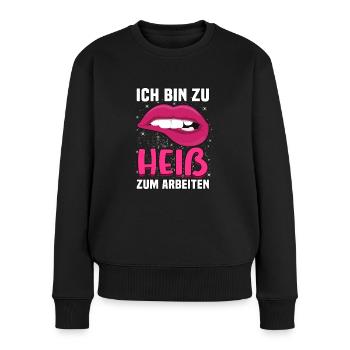 Sarkastische Humorvoll Provokant Sexy Sprüche - Frauen Premium Bio Pullover - Schwarz - Vorne - Julia (174cm)