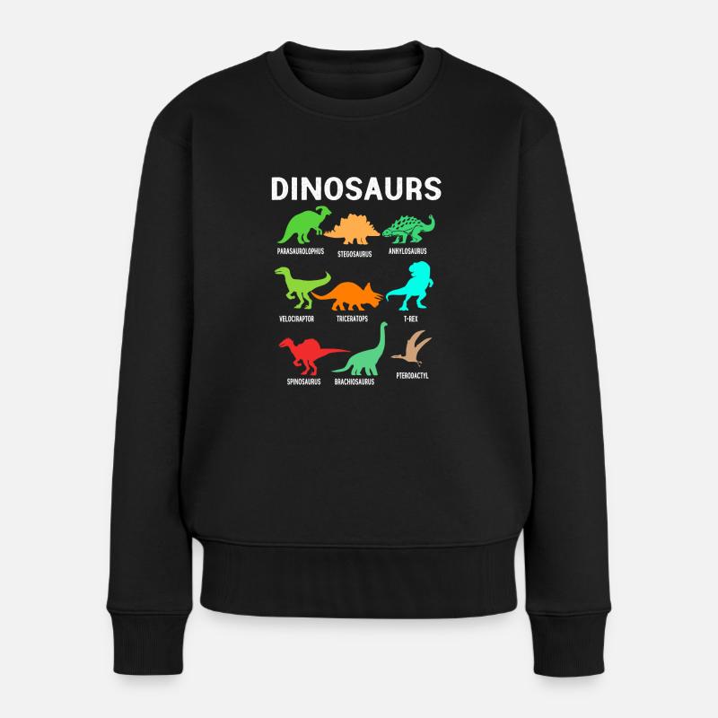 Dinosaures - Pull Premium bio Femme - noir