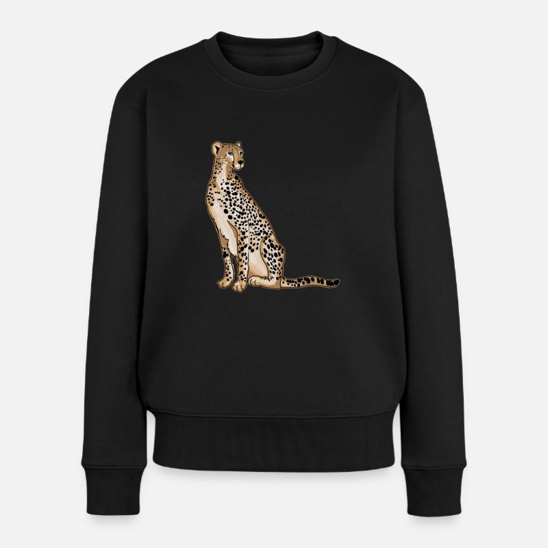Gepard - Frauen Premium Bio Pullover - Schwarz