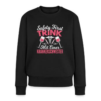 Krankenschwester Geschenk Arzthelferin - Frauen Premium Bio Pullover - Schwarz - Vorne - Julia (174cm)