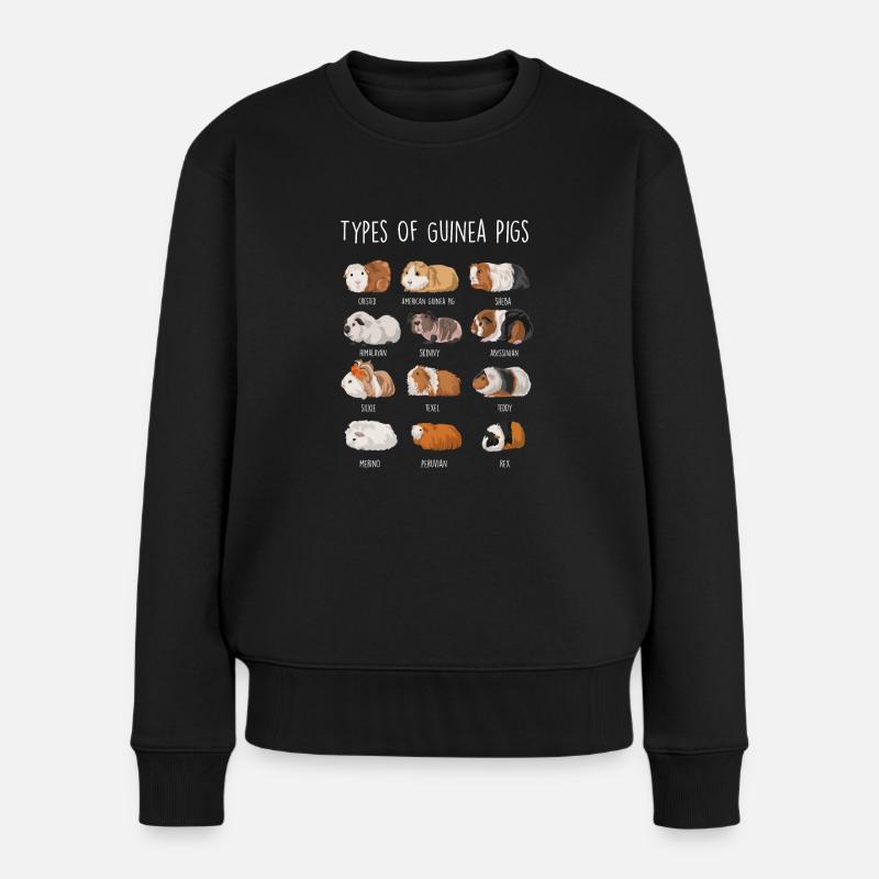 Espèces de cobayes Types Of Guinea Pigs - Pull Premium bio Femme - noir