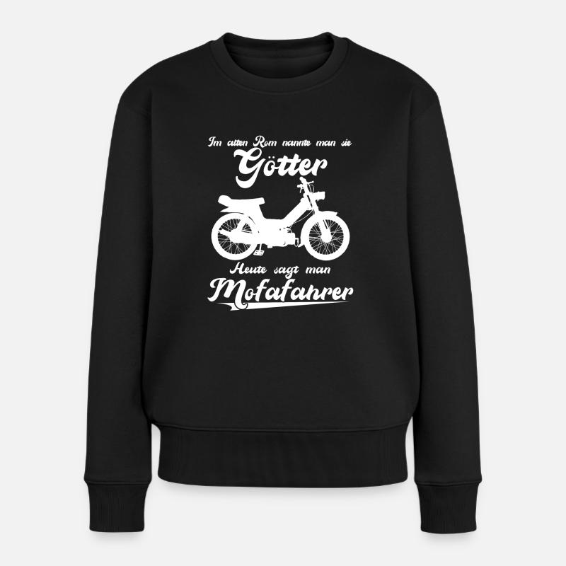 Mofa Spruch - Mofafahrer Witz Moped - Frauen Premium Bio Pullover - Schwarz