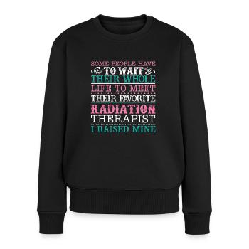 Stolze Strahlung Therapeut Eltern Shirts - Frauen Premium Bio Pullover - Schwarz - Vorne - Julia (174cm)