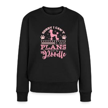 Pudel - Frauen Premium Bio Pullover - Schwarz - Vorne - Julia (174cm)