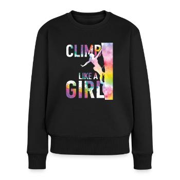 Grimpeurs grimpeurs Bouldern Alpinisme - Pull Premium bio Femme - noir - Devant - Julia (174cm)