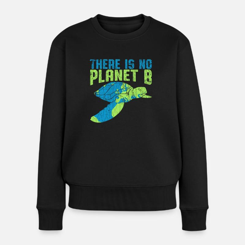 No Planet B - Frauen Premium Bio Pullover - Schwarz