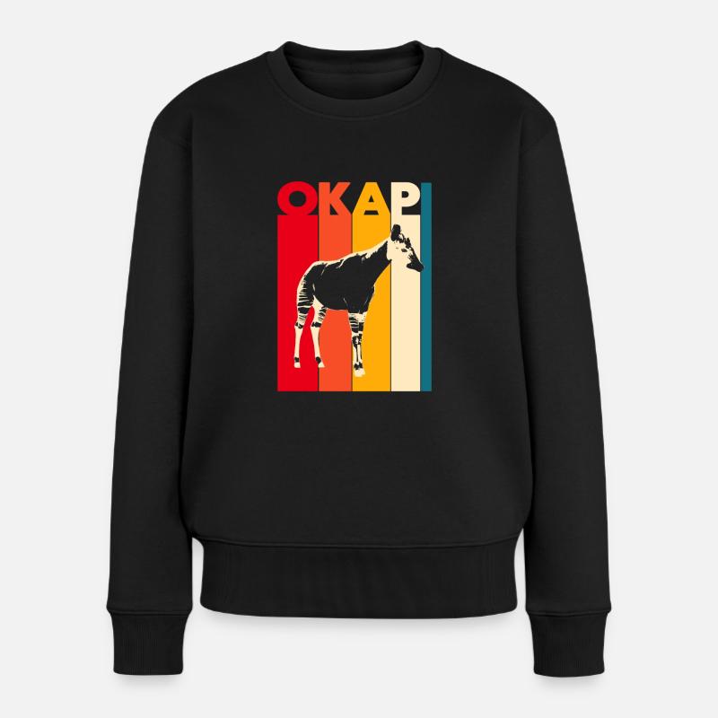 Okapi - Frauen Premium Bio Pullover - Schwarz