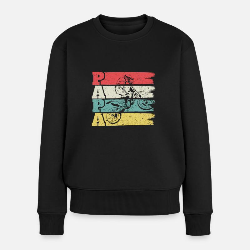 Vatertag - Frauen Premium Bio Pullover - Schwarz