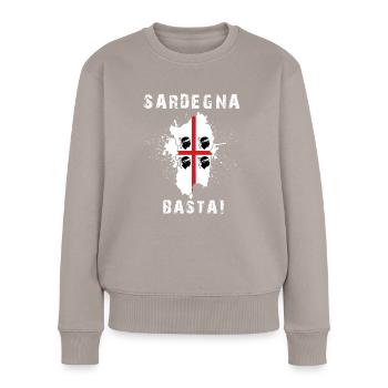 Sardinien Sardegna Urlaub Spruch - Frauen Premium Bio Pullover - Taupe - Vorne - Julia (174cm)