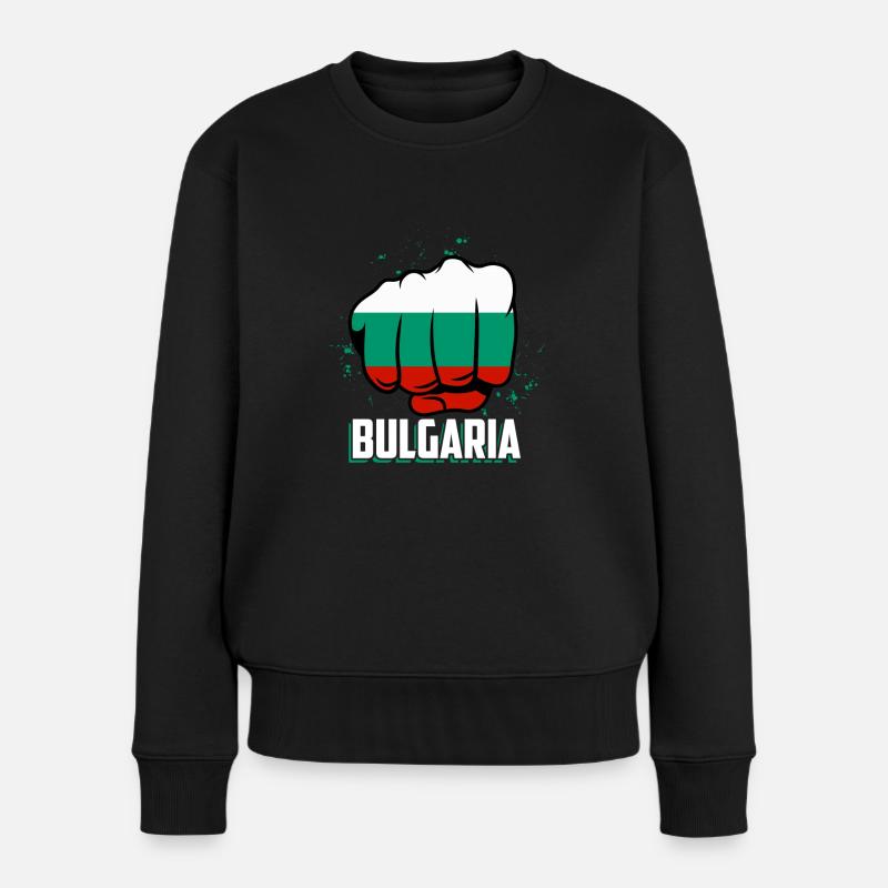 Bulgarien bulgarischen Geschenk lustig Bulgarien S - Frauen Premium Bio Pullover - Schwarz