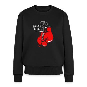 Muay Thai - Pull Premium bio Femme - noir - Devant - Julia (174cm)