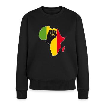 Love Africa Carte Pan African Colors Raised Fist - Pull Premium bio Femme - noir - Devant - Julia (174cm)