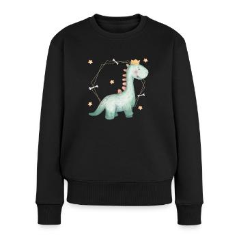 Doux bébé long-col - Pull Premium bio Femme - noir - Devant - Julia (174cm)