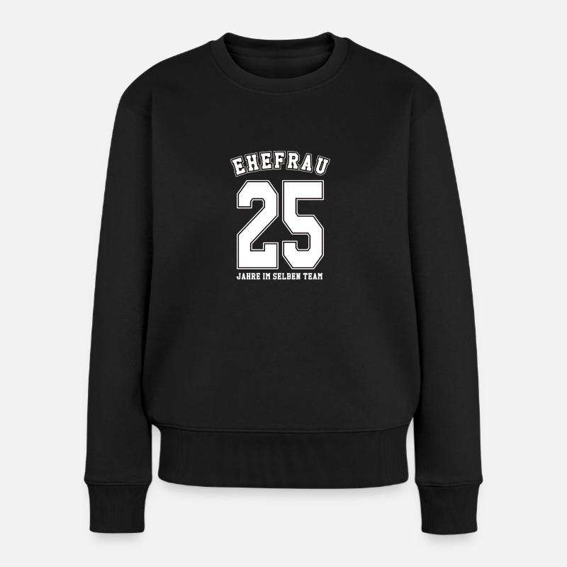 Geschenkideen Silberhochzeit - Frauen Premium Bio Pullover - Schwarz