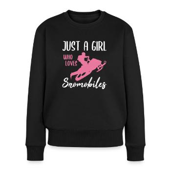 Motoneigiste motoneige cadeau dames filles - Pull Premium bio Femme - noir - Devant - Julia (174cm)