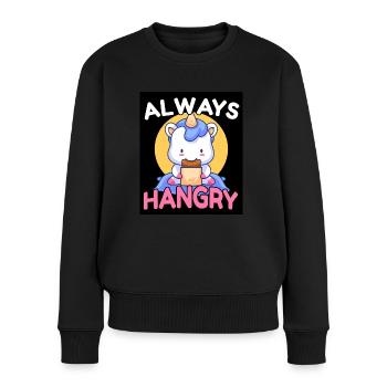 Always Hangry Bonbons Licorne Faim Cadeau - Pull Premium bio Femme - noir - Devant - Julia (174cm)