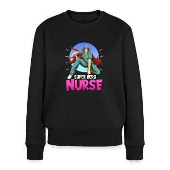 Nurse Care Health Doctor Saying - Women's Premium Organic Jumper - black - Front - Julia (174cm)
