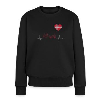 Danemark Skyline - Pull Premium bio Femme - noir - Devant - Julia (174cm)