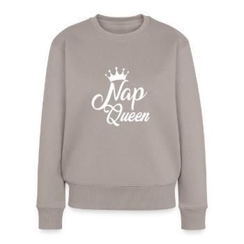 NAP QUEEN - Women's Premium Organic Jumper - taupe - Front - Julia (174cm)