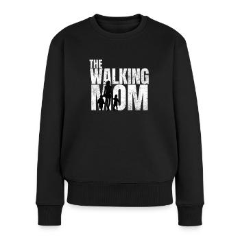 La marche maman mère et enfant famille fête des mères - Pull Premium bio Femme - noir - Devant - Julia (174cm)