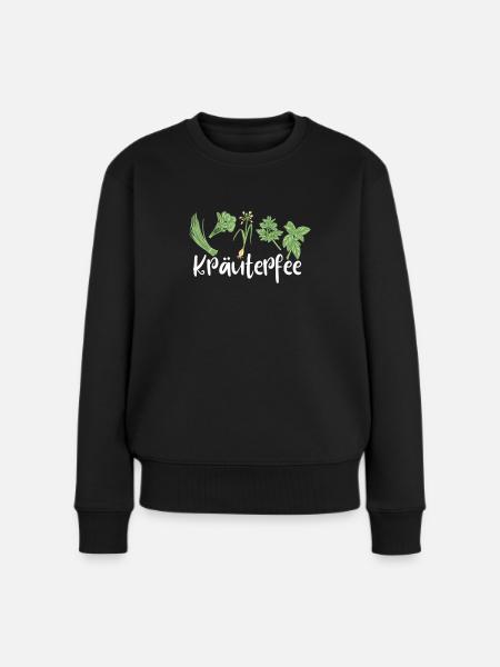 Damen Garten Chefin Gärtnerin Kräuter Hobbygärtner - Frauen Premium Bio Pullover - Schwarz