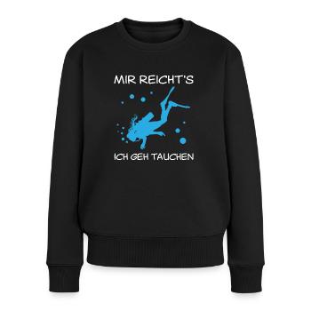 Taucherin Spruch Tauchen Mädchen Damen Geschenk - Frauen Premium Bio Pullover - Schwarz - Vorne - Julia (174cm)