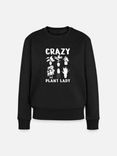Crazy Plant Plants de plante de la dame - Pull Premium bio Femme - noir