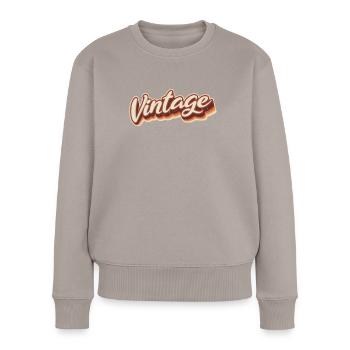 Vintage - Pull Premium bio Femme - taupe - Devant - Julia (174cm)