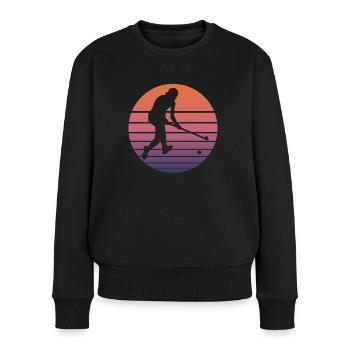 Hockey hockey de hockey rétro rétro cadeau vintage - Pull Premium bio Femme - noir - Devant - Julia (174cm)