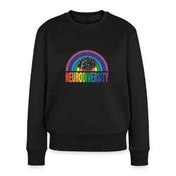 Neurodiversity Neurodiversität Autist Autismus - Frauen Premium Bio Pullover - Schwarz - Vorne - Julia (174cm)