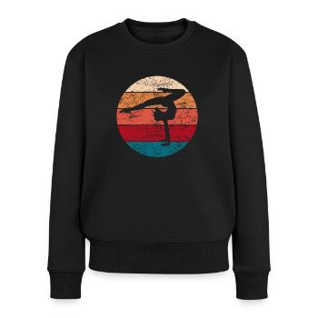 Gymnastique Gymnasaire cadeau dames filles Vintage - Pull Premium bio Femme - noir - Devant - Julia (174cm)