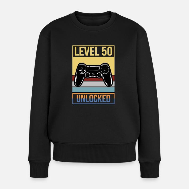 50. Geburtstag Birthday 1971 Gaming Level 50 - Frauen Premium Bio Pullover - Schwarz