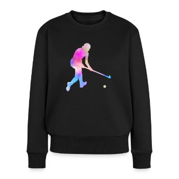 Hockey hockey de hockey cadeau de joueur équipe - Pull Premium bio Femme - noir - Devant - Julia (174cm)