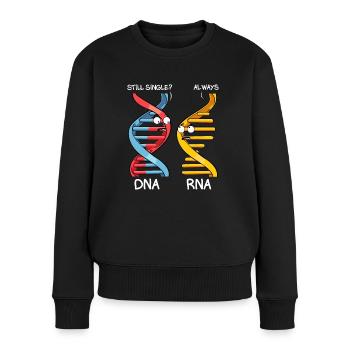 Toujours single IN-ADN RNA Biologie savoir - Pull Premium bio Femme - noir - Devant - Julia (174cm)