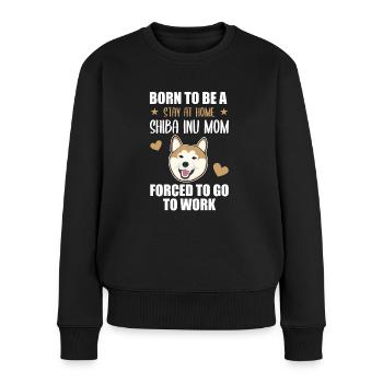 Shiba Inu Mama Spruch Hundeliebhaber Geschenk - Frauen Premium Bio Pullover - Schwarz - Vorne - Julia (174cm)
