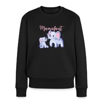 Meilleur maman maman maman maman éléphant - Pull Premium bio Femme - noir - Devant - Julia (174cm)