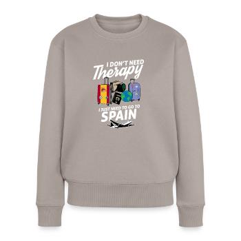 Spain flag I Spanish Souvenirs - Pull Premium bio Femme - taupe - Devant - Julia (174cm)