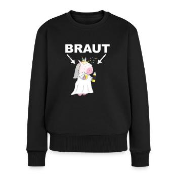 Braut - Frauen Premium Bio Pullover - Schwarz - Vorne - Julia (174cm)