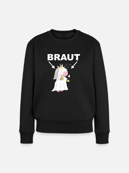 Braut - Frauen Premium Bio Pullover - Schwarz
