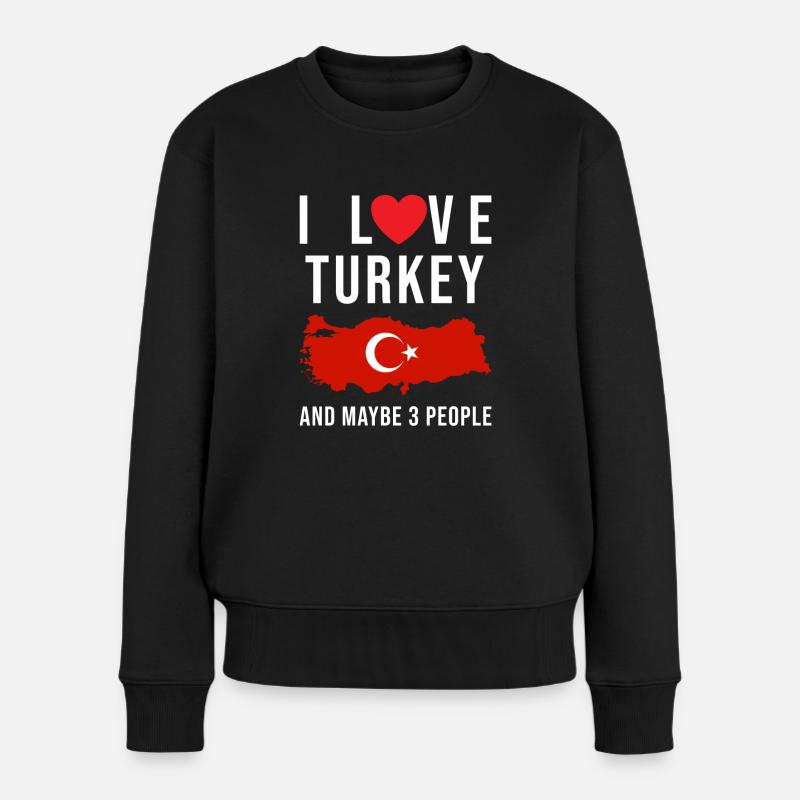 Turquie j'aime la Turquie - Pull Premium bio Femme - noir