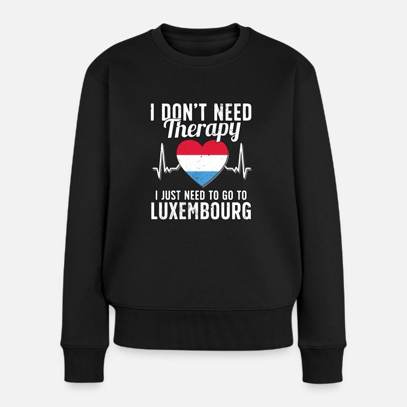 Luxembourg flag I Luxembourg Souvenirs - Pull Premium bio Femme - noir