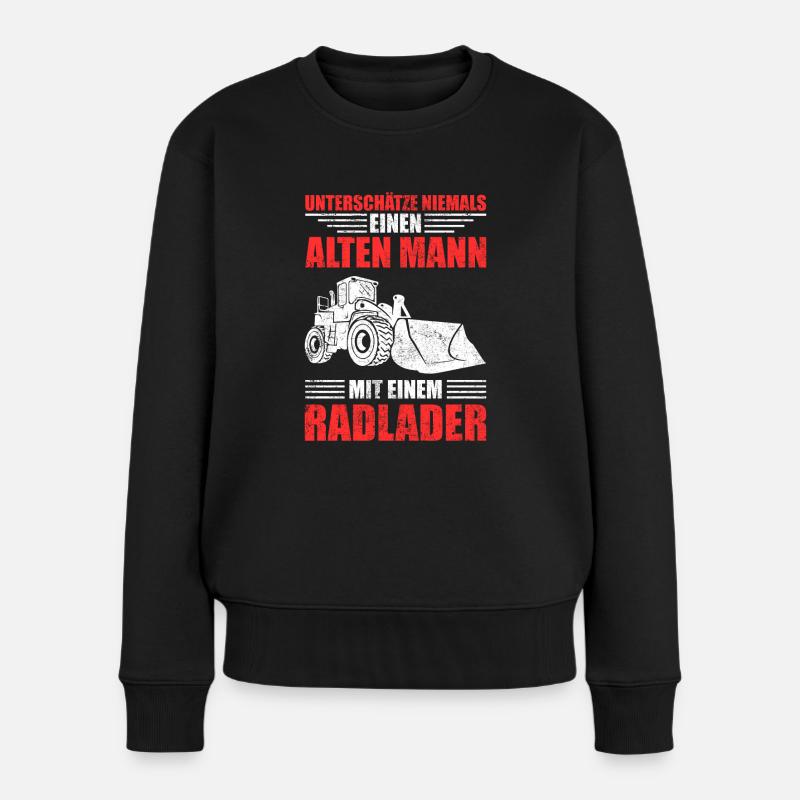 Radlader - Frauen Premium Bio Pullover - Schwarz