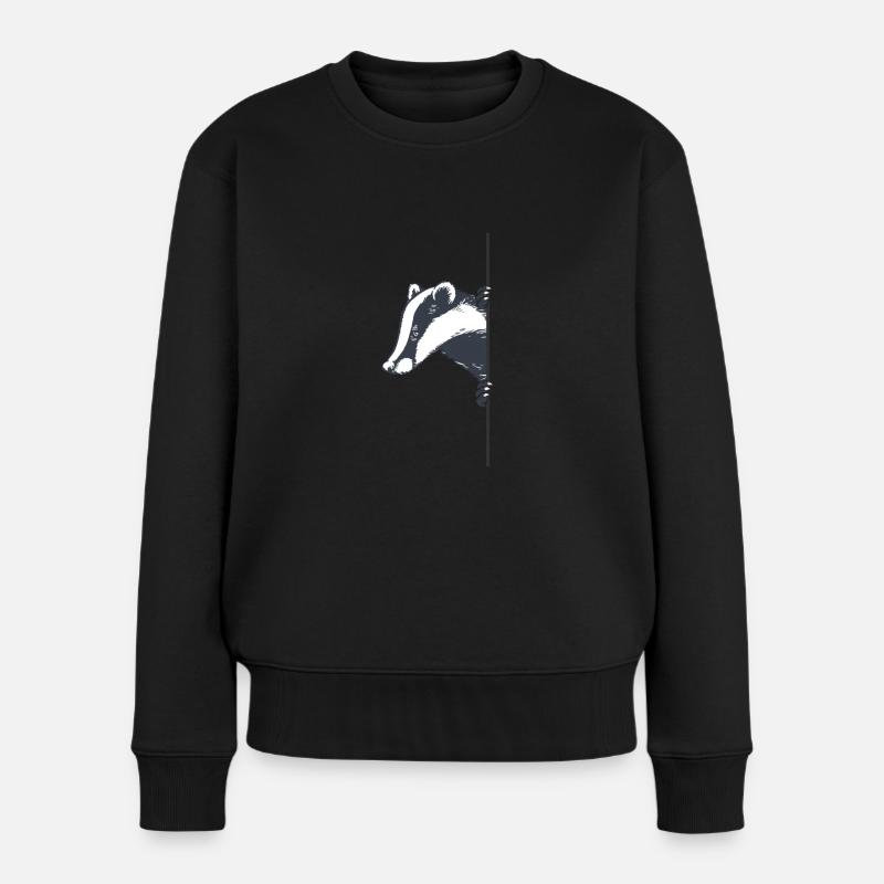 Petit Blaireau - Pull Premium bio Femme - noir