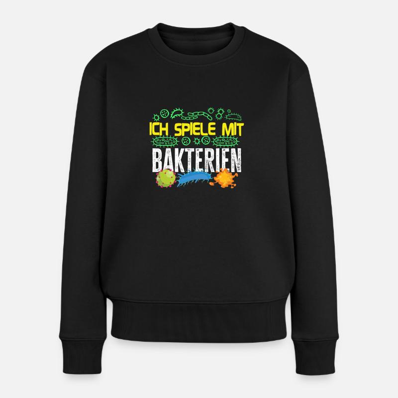 Mikrobiologe Mikrobiologie : spiele mit Bakterien - Frauen Premium Bio Pullover - Schwarz