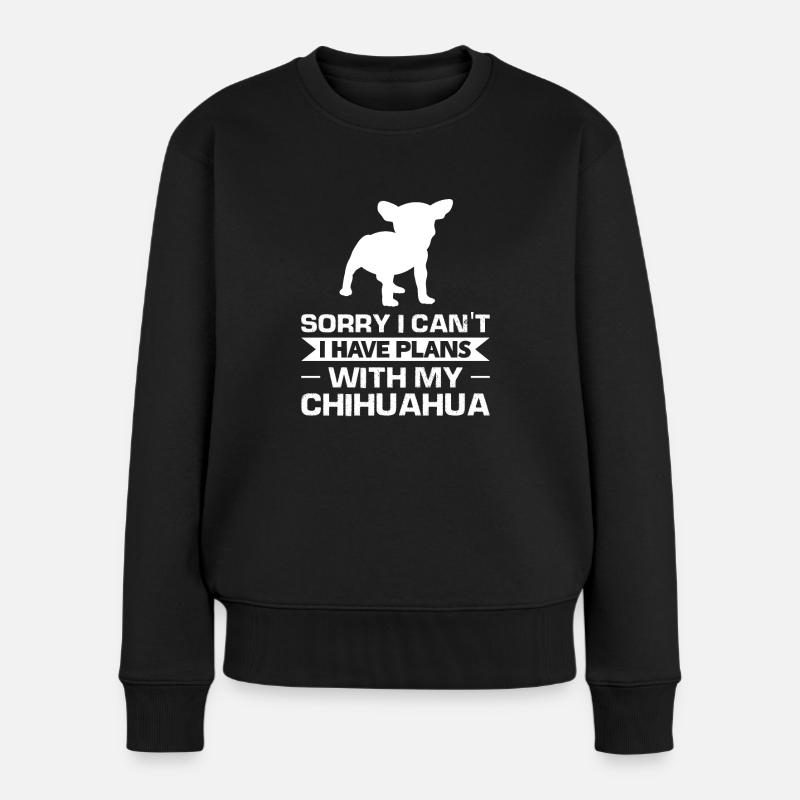 Chihuahua Chihuahua Geschenk - Frauen Premium Bio Pullover - Schwarz