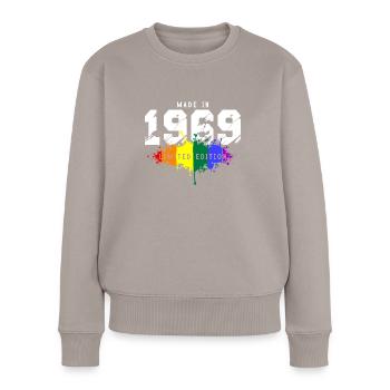 1969 Geburtstag Homosexuell LGBT - Frauen Premium Bio Pullover - Taupe - Vorne - Julia (174cm)