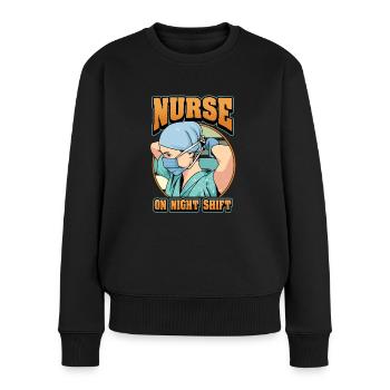 Infirmière hôpital infirmier infirmiere-soignante cadeau - Pull Premium bio Femme - noir - Devant - Julia (174cm)