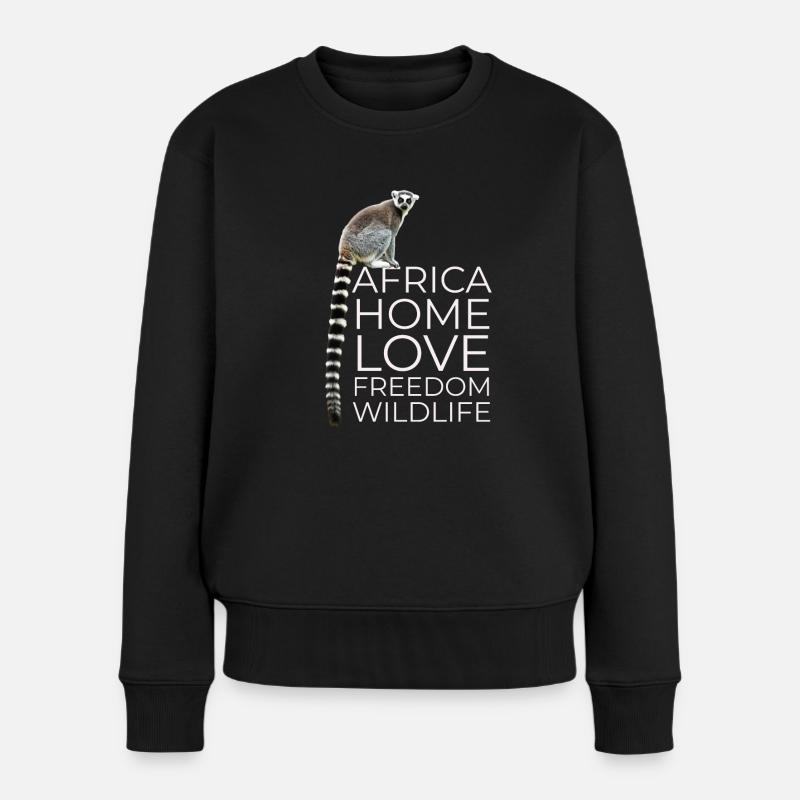 Afrika Mann Geschenk Mutter Kinder Junge Mädchen - Frauen Premium Bio Pullover - Schwarz
