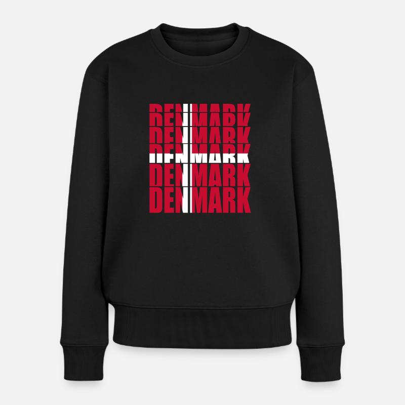 Dänemark - Frauen Premium Bio Pullover - Schwarz